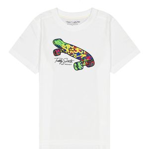 T-shirt met korte mouwen, 10-16 jaar TEDDY SMITH. Katoen materiaal. Maten 16 jaar - 174 cm. Wit kleur