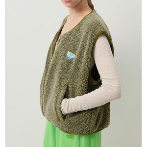 Kort mouwloos vest Hoktown AMERICAN VINTAGE. Polyester materiaal. Maten M/L. Groen kleur