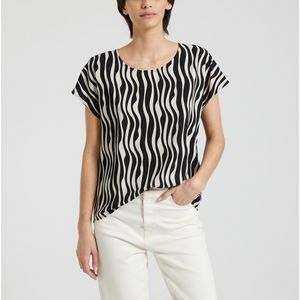 Bedrukte blouse met korte mouwen JDY. Viscose materiaal. Maten 42 FR - 40 EU. Wit kleur