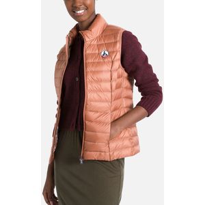 Korte bodywarmer SEDA JOTT. Polyamide materiaal. Maten S. Kastanje kleur