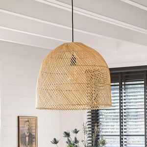 Hanglamp in rotan Ø50 cm, Dankia LA REDOUTE INTERIEURS. Rotan materiaal. Maten één maat. Beige kleur