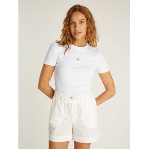 T-shirt met korte mouwen en ronde hals CALVIN KLEIN JEANS. Katoen materiaal. Maten XL. Wit kleur