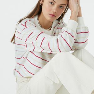 Sweater in badstof, gestreept LA REDOUTE COLLECTIONS. Katoen materiaal. Maten M. Andere kleur