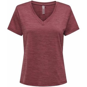 T-shirt met V-hals ONLY PLAY. Polyester materiaal. Maten M. Rood kleur