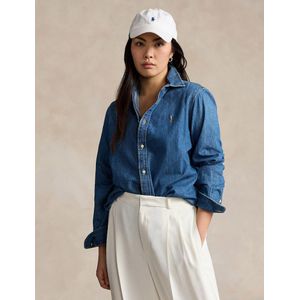 Hemd met lange mouwen in denim POLO RALPH LAUREN. Denim materiaal. Maten 36 FR - 34 EU. Blauw kleur