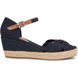 Sandalen open toe met sleehak TOMMY HILFIGER. Polyester materiaal. Maten 40. Blauw kleur