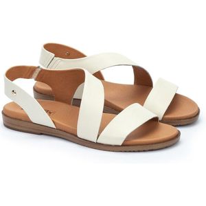 Platte sandalen in leer Formentera PIKOLINOS. Leer materiaal. Maten 37. Wit kleur