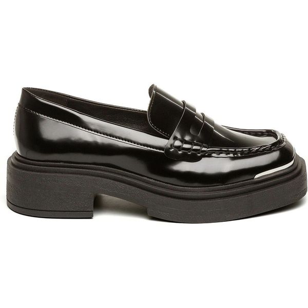 Vierkante loafers Charming STEVE MADDEN. Polyurethaan materiaal. Maten 36. Zwart kleur