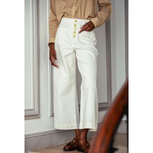 7/8 jeans ATLANTA T C LA PETITE ETOILE. Denim materiaal. Maten 42 FR - 40 EU. Wit kleur