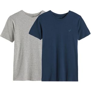 Set van 2 T-shirts met ronde hals Rift KAPORAL. Bio katoen materiaal. Maten 3XL. Blauw kleur