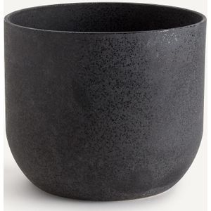 Florian - Bloempot - Zwart - Aardewerk - H23 cm