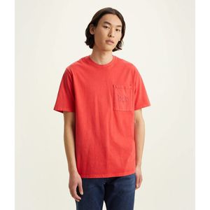 T-shirt met ronde hals en borstzak LEVI'S. Katoen materiaal. Maten S. Rood kleur