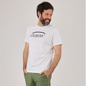 T-shirt met korte mouwen, groot logo OXBOW. Katoen materiaal. Maten XL. Wit kleur
