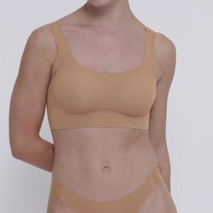 Bustier met afgeronde hals Zero Feel 2.0 SLOGGI. Polyamide materiaal. Maten XL. Beige kleur