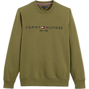Sweater met ronde hals Tommy Logo TOMMY HILFIGER. Katoen materiaal. Maten S. Groen kleur