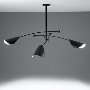 Hanglamp met 3 richtbare armen, Funambule AM.PM. Metaal materiaal. Maten één maat. Zwart kleur