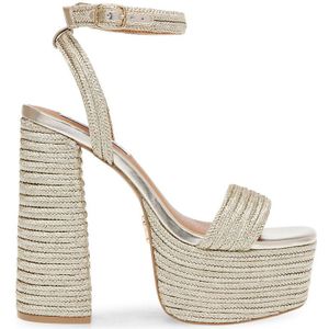 Sandalen met platformhak Layered STEVE MADDEN. Synthetisch materiaal. Maten 40. Grijs kleur