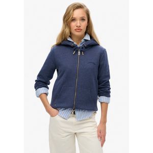 Zip-up hoodie logo Essential SUPERDRY. Katoen materiaal. Maten 38 FR - 36 EU. Blauw kleur