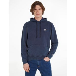 Rechte hoodie met logo grif TOMMY JEANS. Katoen materiaal. Maten S. Blauw kleur