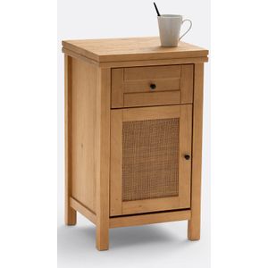 Gabin - Nachtkastje - Beige - Hout, Rotan