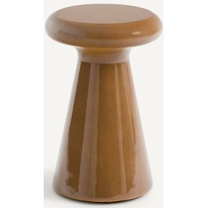 Ronde bijzettafel, Glafor AM.PM. Cement materiaal. Maten één maat. Kastanje kleur
