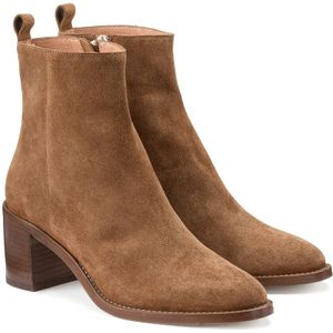 Suède laarzen met hak, Signature Faustine LA REDOUTE COLLECTIONS. Leer materiaal. Maten 41. Kastanje kleur