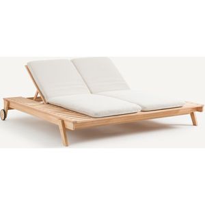 Dubbel zonnebed in eucalyptus, Altea AM.PM.  materiaal. Maten één maat. Beige kleur