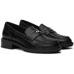 Loafers in leer TOMMY HILFIGER. Leer materiaal. Maten 38. Zwart kleur