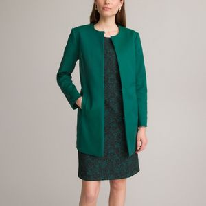 Lang vest, recht model ANNE WEYBURN. Katoen materiaal. Maten 42 FR - 40 EU. Groen kleur