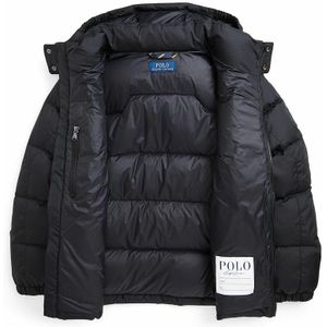 Donsjas met kap POLO RALPH LAUREN. Polyester materiaal. Maten 13-14ansXL. Zwart kleur