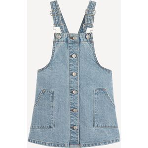Salopettekleedje met denim bandjes LA REDOUTE COLLECTIONS. Denim materiaal. Maten 4 jaar - 102 cm. Blauw kleur