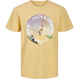 T-shirt met ronde hals JACK & JONES. Katoen materiaal. Maten S. Oranje kleur