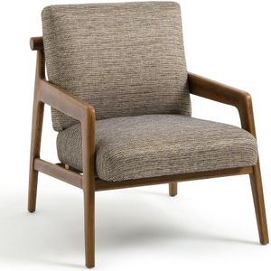 Vintage fauteuil mêlee stof en eik, Vinato LA REDOUTE INTERIEURS. Mêlee polyester materiaal. Maten één maat. Multicolor kleur