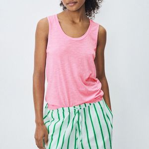 Tanktop met ronde hals Jacksonville AMERICAN VINTAGE. Katoen materiaal. Maten M. Roze kleur