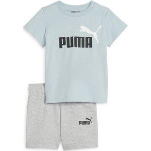 2-delig Ensemble T-shirt + short PUMA. Katoen materiaal. Maten 6 mnd - 67 cm. Blauw kleur