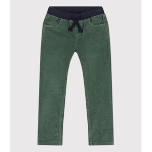 Rechte broek in fluweel PETIT BATEAU. Katoen materiaal. Maten 10 jaar - 138 cm. Groen kleur