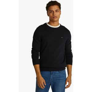 Trui met ronde hals in katoen TOMMY HILFIGER. Katoen materiaal. Maten L. Blauw kleur