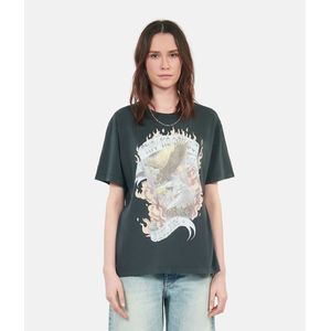 T-shirt met korte mouwen en ronde hals THE KOOPLES. Bio katoen materiaal. Maten 3(L). Zwart kleur