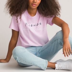 T-shirt met korte mouwen FRIENDS. Katoen materiaal. Maten XXS. Roze kleur