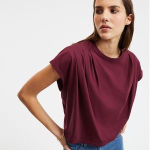 Tanktop met ronde hals LA REDOUTE COLLECTIONS. Katoen materiaal. Maten S. Rood kleur