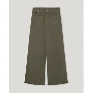 Broek wide leg PEPE JEANS. Katoen materiaal. Maten 8 jaar - 126 cm. Groen kleur