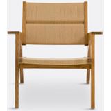 Fauteuil teak en vlechtwerk, Tekora LA REDOUTE INTERIEURS. Hout materiaal. Maten één maat. Beige kleur