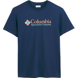 T-shirt met korte mouwen en logo op borst essentiel COLUMBIA. Katoen materiaal. Maten S. Blauw kleur