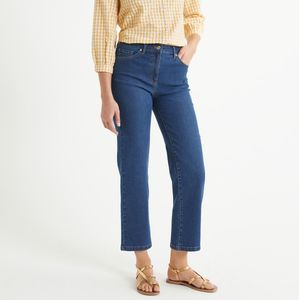 Verkorte wijde jeans ANNE WEYBURN. Denim materiaal. Maten 46 FR - 44 EU. Blauw kleur