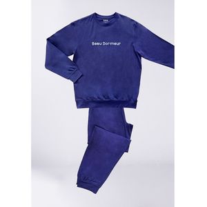 Pyjama met lange mouwen, Beau dormeur DODO. Katoen materiaal. Maten XL. Blauw kleur