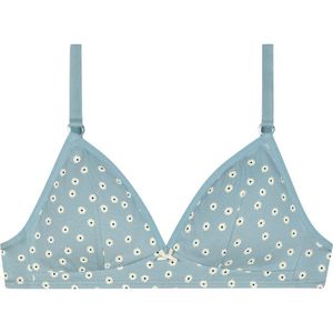 Triangel-BH zonder beugels DIM. Katoen materiaal. Maten 85A FR - 70A EU. Blauw kleur