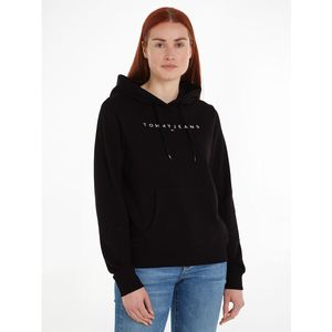 Hoodie, recht model TOMMY JEANS. Katoen materiaal. Maten M. Zwart kleur