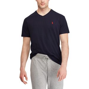 T-shirt met V-hals in jerseykatoen POLO RALPH LAUREN. Katoen materiaal. Maten S. Blauw kleur