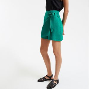 Linnen shortrok LA REDOUTE COLLECTIONS. Linnen materiaal. Maten 40 FR - 38 EU. Groen kleur