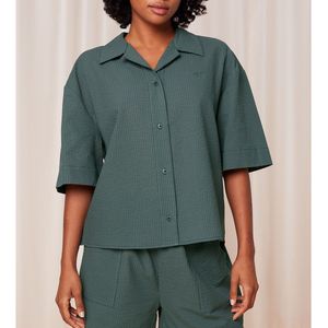 Pyjamahemd Boyfriend Mywears TRIUMPH. Katoen materiaal. Maten 38 FR - 36 EU. Groen kleur